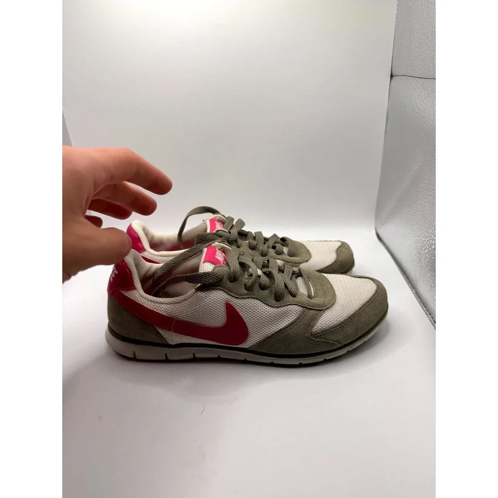 Nike Eclipse 324857-163 Womens‎ 6 Sneaker Gray Pink Mesh Low Top Running Shoes